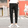 Calça Jeans Masculina Preta Rasgada para Primavera e Verão, Marca da Moda, Corte Slim, Estilo Coreano, Popular Online