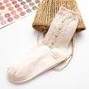 Calcetines de algodón cómodos de encaje Lolita con boca de burbuja y corazón lateral, nuevos calcetines versátiles para mujer para otoño e invierno