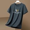 Fabricante de Origem Verão Gola Redonda Tamanho Grande Camiseta Solta Seda Gelo Manga Curta Respirável Tendência Novo Tops de Camiseta para Homens
