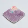 Porta-copos Quadrado de Peônia Roxa Pintado à Mão com Esmalte Mineral, Bandeja de Chá de Cerâmica, Resistente ao Calor e Isolante, Acessório para Cerimônia do Chá Chinesa