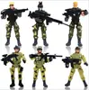 Modelo de soldado militar 6 modelo de soldado policía con articulaciones móviles soldado moderno con armas Fuerzas Especiales