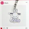 Chaveiro Sanrio Chaveiro Dupla Face Fofo Desenho Animado Pingente de Mochila Escolar Pingente Transparente Homens e Mulheres Acrílico Chave