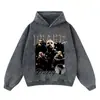 Sudadera con Capucha Holgada Estampada Estrella High Street Sudadera con Capucha de Cantante Sudadera con Capucha Batik Otoño e Invierno 420g Transfronteriza Hombres y Mujeres
