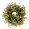 Estilo europeu transfronteiriço nova primavera Guirlanda primavera flor artificial feriado decorativo Guirlanda eucalipto Guirlanda porta pendurado