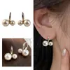 Novos Brincos de Pérola Dourada Estilo Francês para Mulheres, Luxo Leve, Alto Padrão, Inspirados na Chanel, Brincos Exquisitos, Acessórios de Orelha Modernos e Versáteis