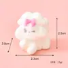 Produto novo original: Elástico de cabelo aveludado com acessório de cachorro em resina, decoração fofa para mesa e carro, ornamento de resina atacado