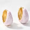Directo de Fábrica: Múltiples Estilos de Aretes de Esmalte en Stock, Incluyendo Aros y Clips para Orejas de Estilo Chino, con Esmalte de Colores Macaron y Diseños de Goteo de Aceite