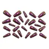 Unhas Postiças Longas Eletrodepositadas Ultravioleta, Adesivos de Manicure Brilhantes Estilo Europeu e Americano, Adesivos de Unha Usáveis Removíveis Caixa com 24 Peças