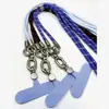 Alça de Celular Transversal Retrátil Ajustável Personalizável Alça de Pescoço Anti-Perda para Uso Externo Suporte Portátil Trançado para Crachá de Identificação de Exposição