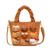 Bolsa de Ombro Plissada de Nicho para Revenda, Bolsa Saco para Mulheres, Lançamento Primavera 2026, Bolsa de Ombro Estilo Cartoon Levemente Luxuosa, Bolsa Transversal Versátil