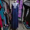 Saia Midi Yiduo Duo Feminina Manga Longa Gola Alta Estampada Barra Larga Estilo Étnico 1491 Design Patchwork Estilo Retrô