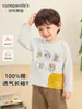 Ropa infantil Kaka Panda, camiseta infantil de manga larga para otoño, camiseta básica para niños, top para niñas de primavera y otoño, conjunto de otoño para bebé