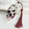 Marcador de Página com Veios de Folha Estilo Chinês Tesouro Nacional Panda Pequim Sichuan Chengdu Viagem para Enviar Lembranças Requintadas para Amigos Estrangeiros