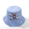 Nuevo Sombrero Infantil de Primavera y Otoño con Letras Oso Dibujo Animado Sombrero de Pescador Casual de Moda para Niños y Niñas Bebé Protector Solar