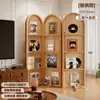 Tampa de tomada vertical para ar condicionado de sala de estar, divisória de tela dobrável de madeira maciça, nova prateleira de meia-parede de canto