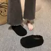 Pantuflas cerradas, de suela gruesa y peludas para mujer, aptas para usar en exteriores, nuevo estilo otoño/invierno 2026, cálidas y forradas de felpa, zapatos de algodón sin cordones