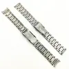 Pulseira de chapa de aço com três elos pulseira de aço inoxidável fivela de fecho duplo dobrável pulseira de arco de 20mm Acessórios universais para relógio