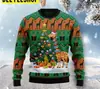 Moletom masculino de inverno 2024, novo, de Natal, com estampa digital 3D, novo de comércio exterior