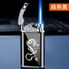 Encendedor inflable de metal recto con llama azul a prueba de viento y balancín creativo personalizado, fabricantes mayoristas