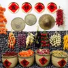 Tela de fondo para sala de transmisión en vivo cosecha de cinco granos rurales chile maíz productos agrícolas venta tela para fotografía de casa vieja