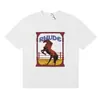 2025 Verão Masculino Rhude High Street Estampado Respirável Manga Curta Marca de Moda Camiseta de Manga Curta Pulôver Verão