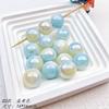 Pulsera, collar, tocado y pendientes para teléfono móvil con cuentas de macarrón multicolor, chapado en luz degradada, hecha a mano.