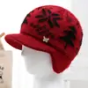 Gorros Cálidos para Mujeres de Mediana Edad y Mayores, Madres, Protección contra el Frío de Otoño e Invierno, Gorros de Punto con Protección para las Orejas para Personas Mayores y Abuelas, Gorros de Lana con Forro de Felpa