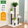 Estante de Flores de Hierro Forjado con Ruedas Móvil Estilo Nuevo Hogar Sala de Estar Balcón Piso Estante para Macetas Estante de Almacenamiento de Flores de Múltiples Niveles