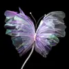 Hilo de Boda Mariposa Perla Fantasía Arreglo de Habitación de Boda Sala de Estar Hilo Estéreo Camino de Flores Seda de Liderazgo Flor de Seda Decoración del Sitio de Boda
