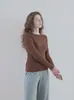 Suéter Base de Cuello Redondo/Alto Suave y Cómodo de Cachemira para Mujer 26 Otoño/Invierno Prenda Interior para Vestir por Capas