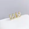 Brincos de Prata S925 com Pino, Microincrustados com Zircônia, Letra H, Estilo Coreano, Simples e Modernos, Brincos Pequenos para Mulheres, Joias Pequenas, Brincos de Letra