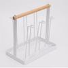 Portavasos de metal, estante de almacenamiento para tazas de agua, estante colgante para el hogar con bandeja, portavasos con drenaje al revés, creativo para colgar tazas.