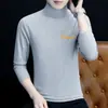 Camiseta de manga larga para hombre con cuello alto, camiseta interior elástica para hombre, primavera y otoño, casual, algodón, camiseta para hombre, top, moda, venta al por mayor