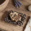 Artesanato Nórdico de Ferro Fundido Ornamento de Saboneteira Vazada em Forma de Flor Retro Suporte Drenante para Sabonete Criativo Porta Sabonete Caixa de Sabonete