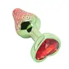 Novo plug anal de morango com cor degradê em formato de coração, brinquedo sexual para adultos, unissex, produtos para adultos exclusivamente para vendas transfronteiriças