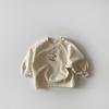 Suéter estilo coreano de otoño e invierno con bordado de dibujos animados, estilo occidental, para bebé, casual, tipo jersey, top, oso, lindo, moderno