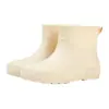 Botas de Lluvia Estilo Nuevo Ropa Exterior para Mujer Cortas de Verano Planas Antideslizantes Botas de Agua Zapatos de Goma para Estudiantes Trabajo de Cocina Zapatos Cortos de Agua Transfronterizo