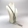 Collar con Borla en Forma de Y Estilo Europeo y Americano, Gargantilla con Colgante de Anillo Hueco de Alta Gama, Accesorio Versátil de Lujo Ligero para Comercio Transfronterizo