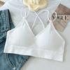Primavera y verano 2024 Nueva Camisola de una pieza para niña sin aro de acero, espalda bonita, pecho envuelto, ropa exterior, ropa interior, pequeña sexy, toallita