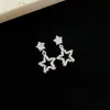 2025 Novos Brincos Estrela de Zircônia Super Brilhantes Delicados de Luxo Leve para Meninas Coração Design de Nicho Brincos para o Verão
