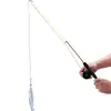 Venta al por mayor de cañas de pescar de plumas extra largas para gatos, cañas interactivas para gatos, cañas telescópicas pequeñas para gatos
