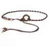 Cinto de Corda Trançada com Anel de Madeira Estilo Étnico para Mulheres, Corrente Decorativa de Cintura para Saias, Acessórios Retrô Estilo Boêmio