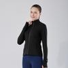 Chaqueta Deportiva para Exteriores con Cuello Alto, Alta Elasticidad, Cremallera, Mangas Largas, Entrenamiento, Cálida, Fitness, Running, Ropa Casual, Estilo Grueso, Unisex