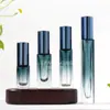 Botella de Perfume de Gama Alta Spot Botella de Spray de 10 ml Botella Cuadrada Dorada Degradada Muestra de Viaje Hotel Regalo Botella de Perfume