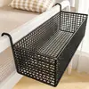 Cesta colgante de mesita de noche cesta de almacenamiento para dormitorio estante de litera superior de dormitorio cesta colgante para almacenamiento de bocadillos y tazas