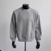 Moletom com Capuz Gola Redonda Ombro Reto Peso Pesado Americano Masculino Tamanho Grande Primavera e Outono Cleanfit Tendência Solto Manga Longa Camiseta Camada Base