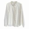 Camisa Elegante Jacquard de Manga Larga Talla Grande Temporada Otoño 2026 Camisa con Cuello de Encaje para Mujeres Talla Grande 100kg 648