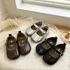 Zapatos de Cuero para Niñas Suela Suave 2026 Primavera/Otoño Nuevos Zapatos Infantiles Bebé Zapatos Negros de Princesa Mocasines para Niñas