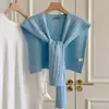 Xale Trançado de Alta Qualidade para Mulheres, Capa de Ombro Tricotada, Versátil para Primavera e Outono, Roupa em Camadas com Toque de Luxo