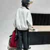 Conjunto de otoño para niña 2026 nuevo sudadera de moda estilo coreano con media cremallera y cuello alto y pantalones deportivos casuales para primavera y otoño